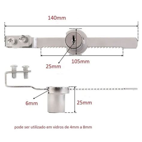 Fechadura Trava Jacar Para Vitrine Freezer Cristaleira Danieleletro