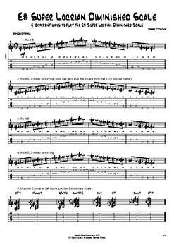 E Super Locrian Diminished Scale Ways To Play By Danny Crocome Music