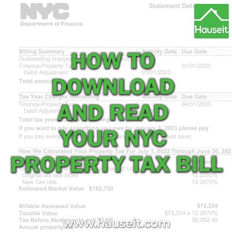 NYC Property Tax Bills: How to Download and Read Your Bill