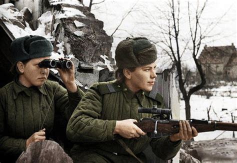 Roza Shanina Female Soviet Sniper Wwii Recolored Us Flickr