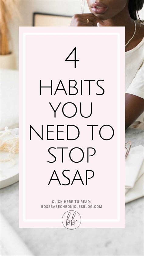 Habits You Must Ditch To Level Up Boss Babe Chronicles