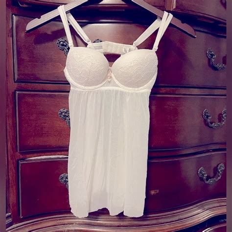 Gilligan O Malley Intimates Sleepwear Gilligan Omalley White Babydoll Nightie Lingerie
