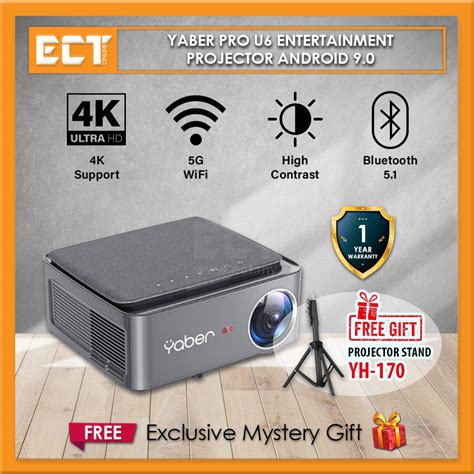 Yaber Pro U Entertainment Projector Android With Ultra Fast G Wi