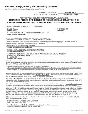 Fillable Online Notice Of Intent To Request Release Hartford Wi