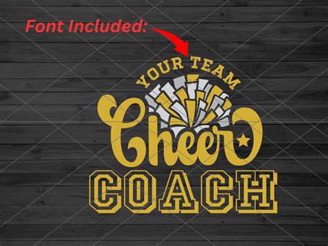 Custom Cheer Coach Svg Cheer Coach Svg Cheer Team Svg Cut Etsy Australia