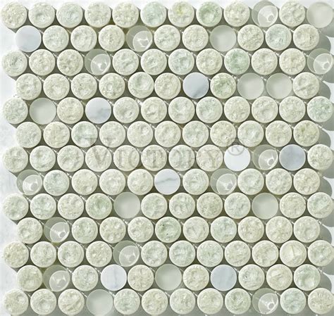 Best Round Mosaic Tiles Penny Round Mosaic Tile Glazed Ceramic Mosaic