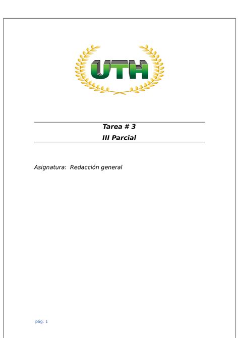 Estructuras Redaccion Tarea Iii Parcial Asignatura Redacci N