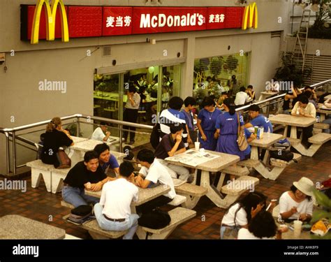 A busy McDonalds in Singapore Stock Photo - Alamy