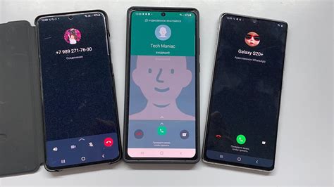 Incoming Call Three Phones Outgoing Calls Samsung Vs Honor Vs Xiaomi