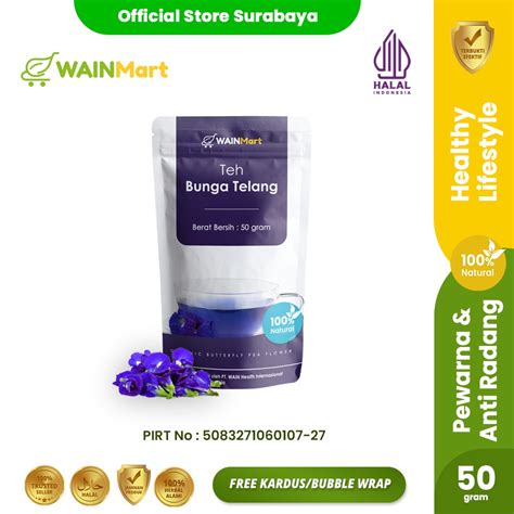 Jual Bunga Telang TUMPUK PREMIUM Minuman Herbal Kekinian Pewarna Alami