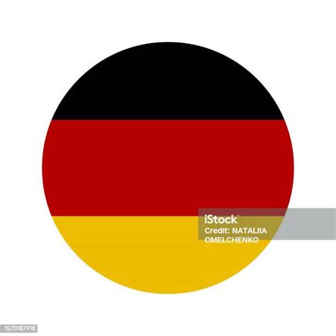 Drapeau Rond De Lallemagne Symbole National Allemand Vecteurs libres de droits et plus d'images ...