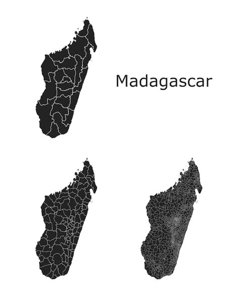 Premium Vector Madagascar Vector Maps With Administrative Regions