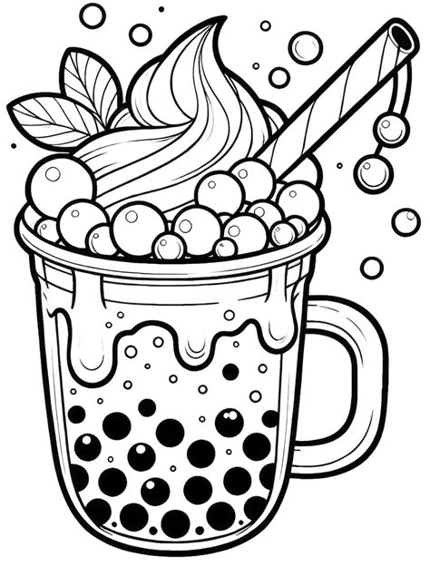 Boba Tea Coloring Pages 40 Delightful Coloring Sheets