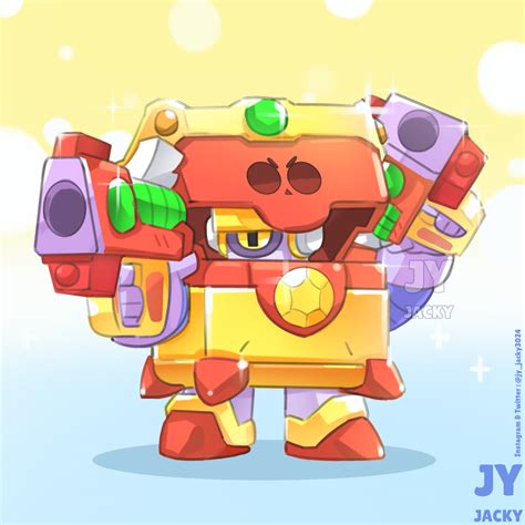 Artstation Cute Omega Box Darryl Skin Fanart Brawl Stars