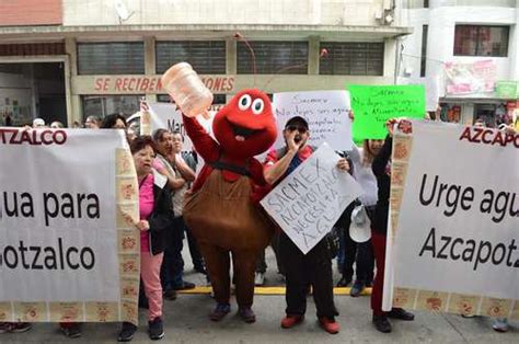 La Jornada Protestan Colonos De Azcapotzalco Ante El Sacmex Por La