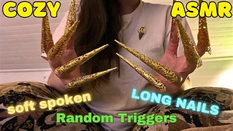 ASMR Random Assortment W Long Nails Soft Spoken Rambling Visuals