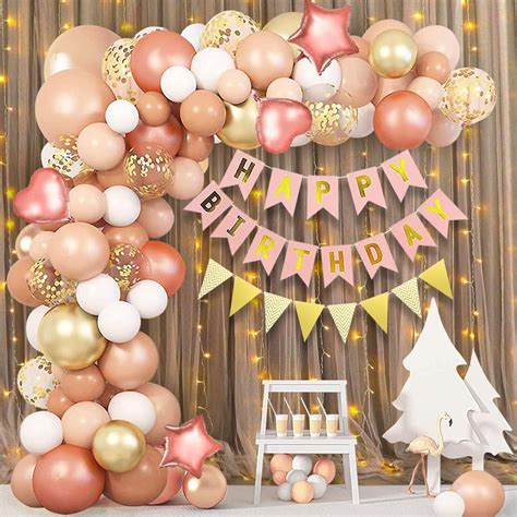 Buy Party Propz Birthday Decoration Items For Girls 49 Pcs Rose Gold