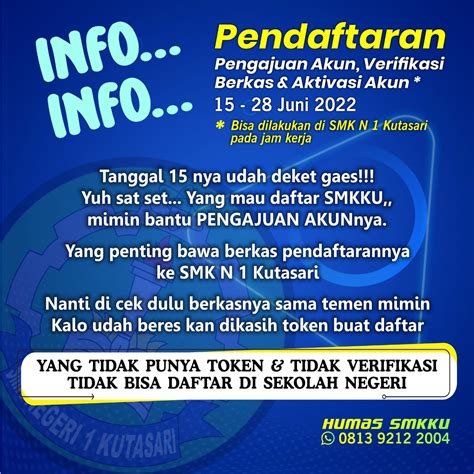 Informasi Ppdb Smk Negeri Kutasari