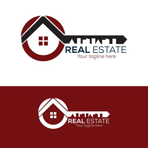 House And Key Real Estate Logo Design 11885512 Vector Art At Vecteezy