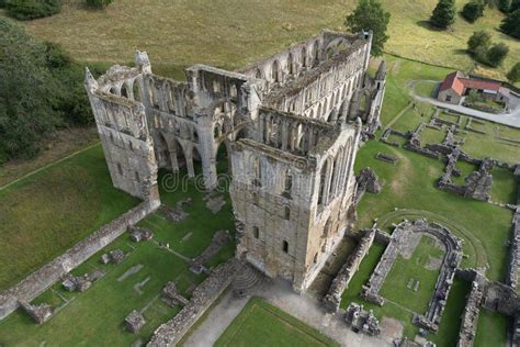 Aerial View of Rievaulx Abbey. a Ruined Cistercian Abbey in Rievaulx ...