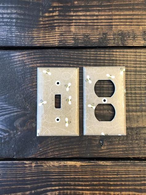 Decorative Light Switch And Electrical Outlet Covers Super Cute Tiny Honeybees Buzzing Around A