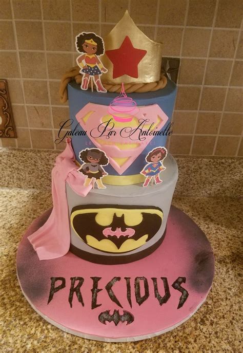 Girl Superhero Cake Supergirl Batgirl Wonder Woman Superhero Cake