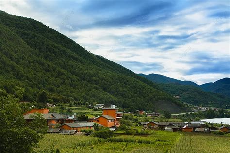 Beautiful Village Green Natural Pastoral Scenery Hd Photography