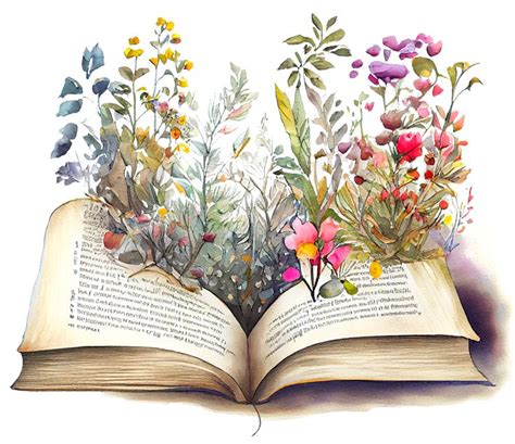 Cliparts from Anna Flowers Цветы PNG Watercolor books Book