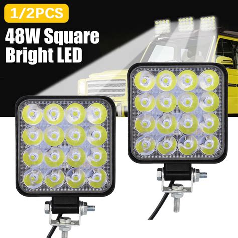 เเพค 2 ชิ้น สว่างตาเเตก Led Spot Beam Us 96wไฟสปอร์ตไลท์รถยนต์ ไฟหน้า