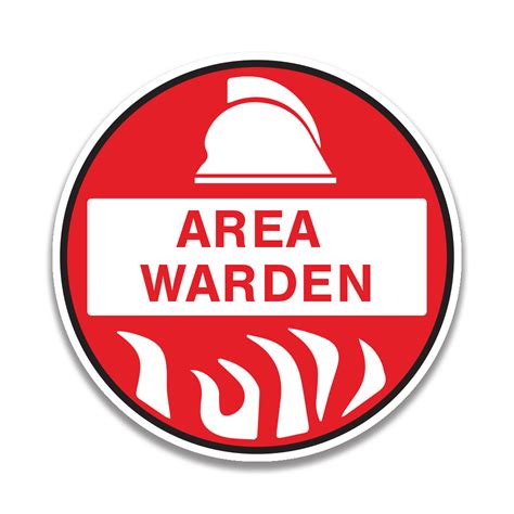 AREA WARDEN Sticker Signs And Labels Safety Sign And Label