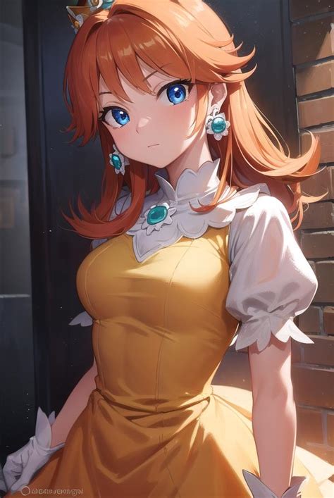 Ai Art Lora Model Princess Daisy デイジー姫 Super Mario Bros Commission Pixai