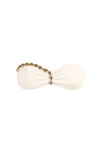 Nadine Latte Bandeau Bikini Top Seashell