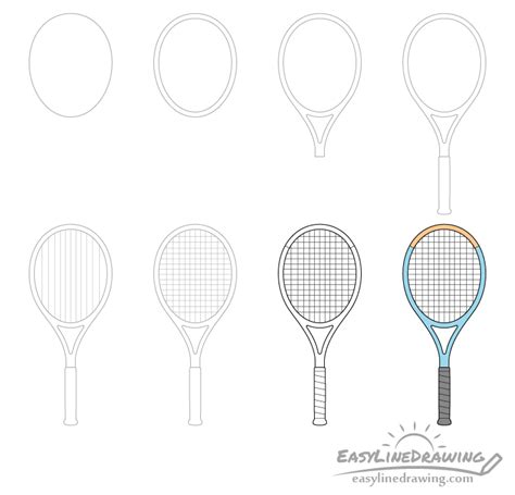 How To Draw A Tennis Racket