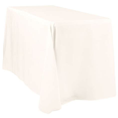 1 Pc 90 X108 Rectangular Oblong Polyester Tablecloth Ivory For