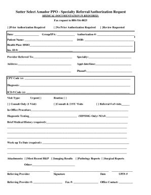 Fillable Online Sutter Health Authorization Form Fill Out Sign