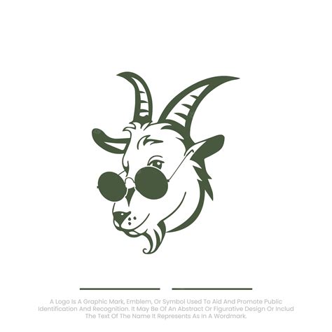 Premium Vector | Goat cartoon character logo design