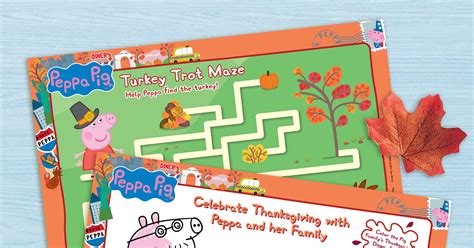 Peppa Pig Thanksgiving Activity Pack Nickelodeon Parents