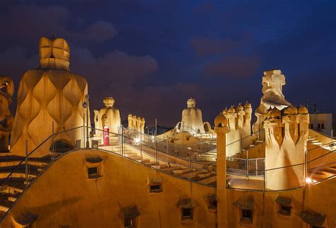 Casa Mila La Pedrera Roof Stacks License Image