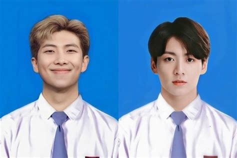 10 Editan Pas Foto Member BTS Jika Sekolah Di Indonesia