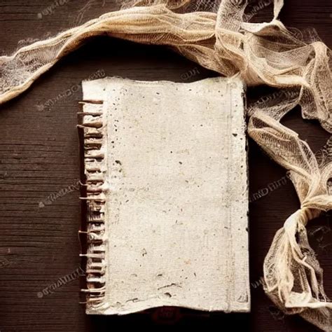 Very Old And Dusty Diary Book Covered With Spider Stable Diffusion