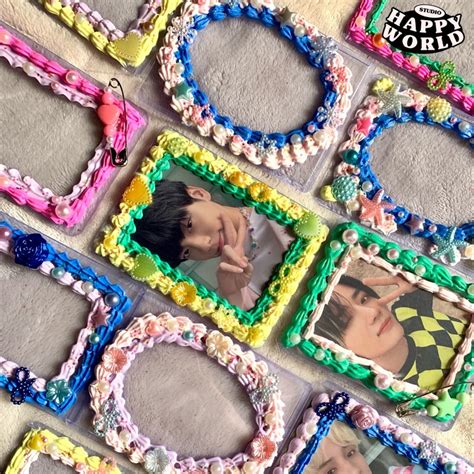 Decorated 3D Deco Pearls Cute Glitter Decoden Whipped Toploaders Kpop