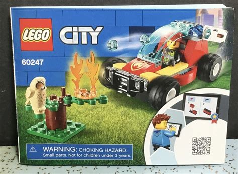 2020 Lego Town Set 60247 Forest Fire 84pcs 1 Fig 1 Owl Instructions