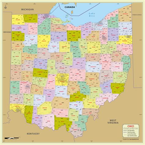 Printable Ohio Zip Code Map – Printable Map of The United States