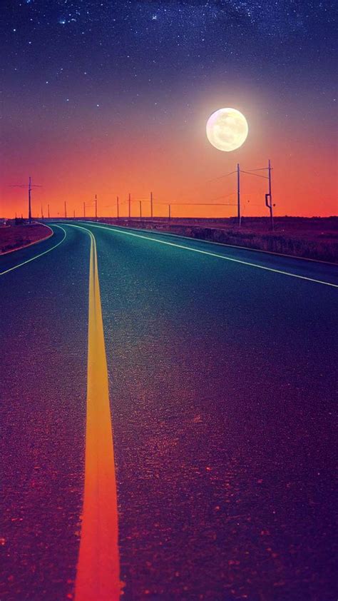 Moon Light Road IPhone Wallpaper HD IPhone Wallpapers IPhone