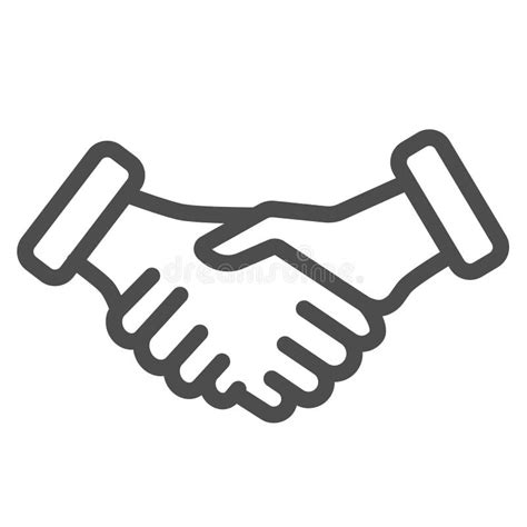 Handshake Gesture Line Icon Gestures Concept Shaking Hands Sign On