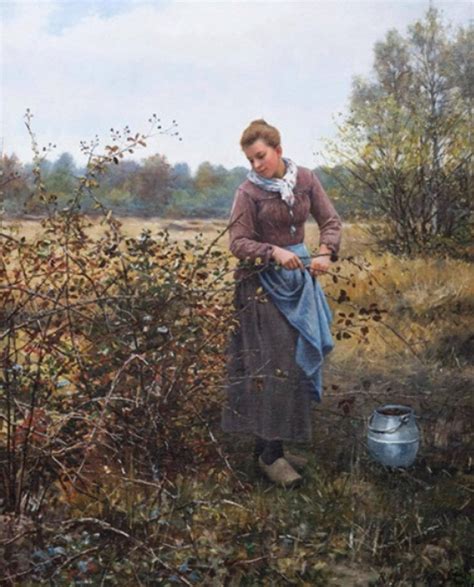 Solve Daniel Ridgway Knight Woman Gathering Berries Jigsaw Puzzle