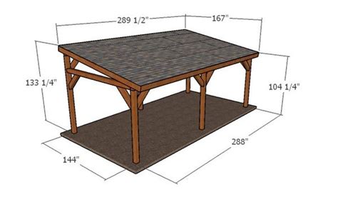 12x24 Lean To Carport Plans Etsy Lean To Carport Carport Plans Diy Patio Cover