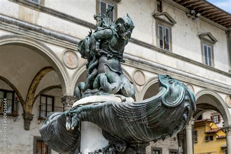 The Bronze Fountain Depicting A Sea Monster Designed By Sculptor