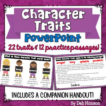 Character Traits Powerpoint Character Traits Powerpoint Character