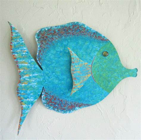 Large Fish Bathroom Art Metal Wall Art Tropical Fish Sculpture | Etsy